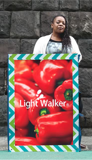 Light Walker(ライトウォーカー)超軽量の移動式LED看板・電光看板・野外広告14LW-B1