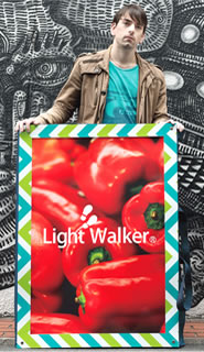 Light Walker(ライトウォーカー)超軽量の移動式LED看板・電光看板・野外広告16LW-B1